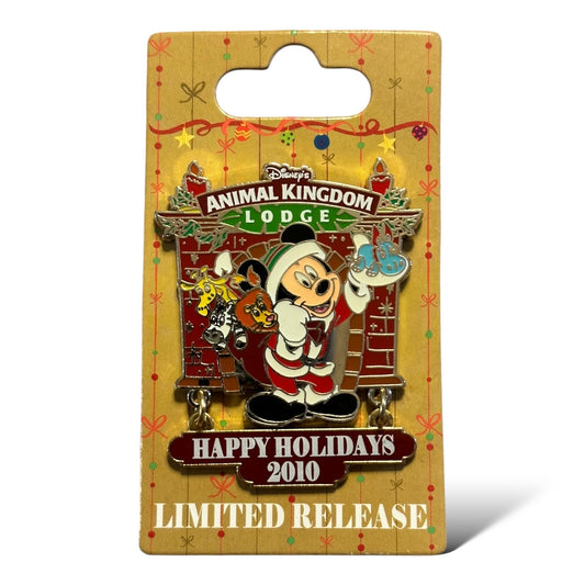 WDW Mickey Happy Holidays 2010 Animal Kingdom Lodge Resort Pin