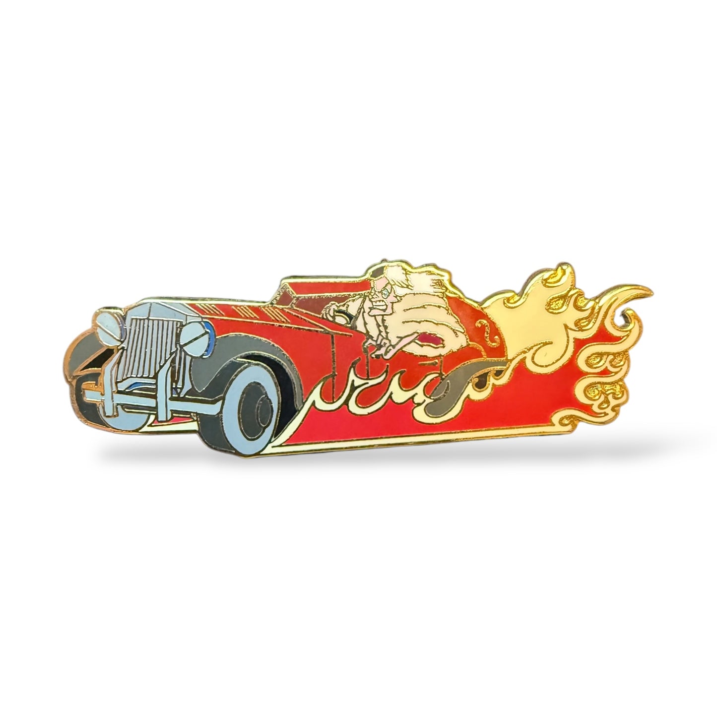 Disney Auctions Cruella De Vil In Flaming Car Pin