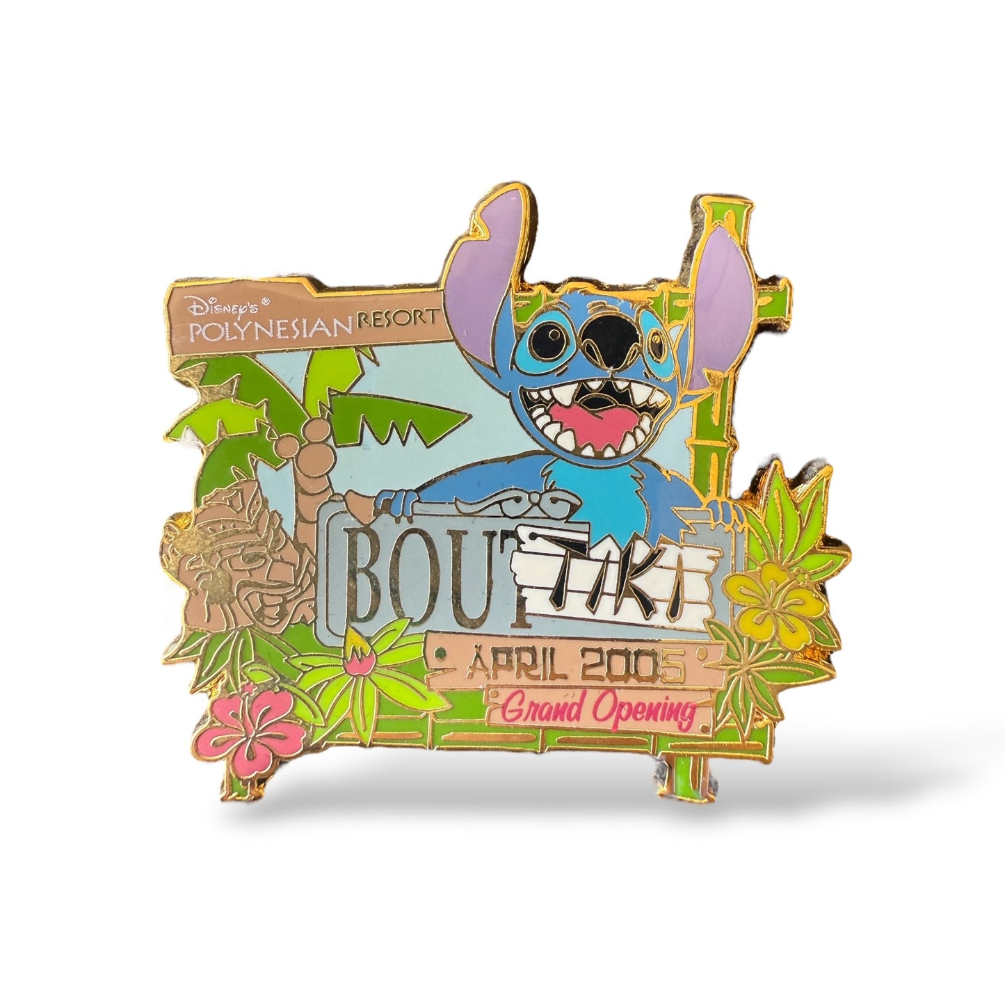 WDW Stitch BouTiki Grand Opening Polynesian Pin