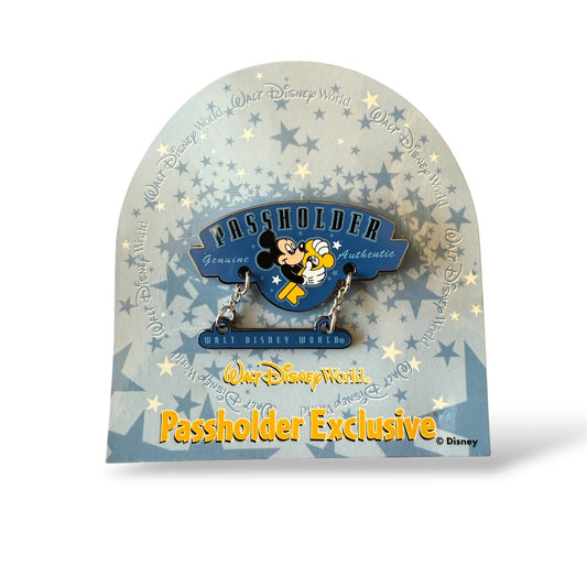 WDW Annual Passholder Exclusive Mickey Mouse Genuine Authentic Dangle Pin