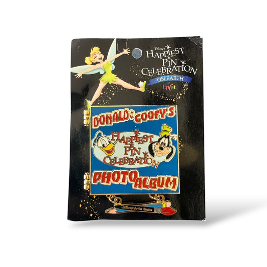 WDW Happiest Pin Celebration On Earth Donald and Goofy's Photo Album Dangle Pin