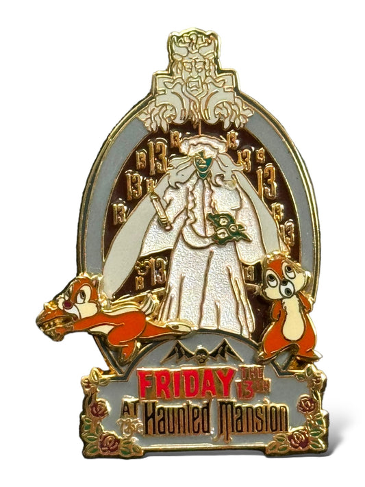 WDW Friday the 13th at the Haunted Mansion Chip and Dale Pin