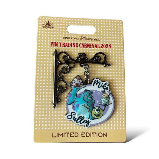 HKDL Pin Trading Carnival 2024 Dessert Signs Mike & Sulley Pin