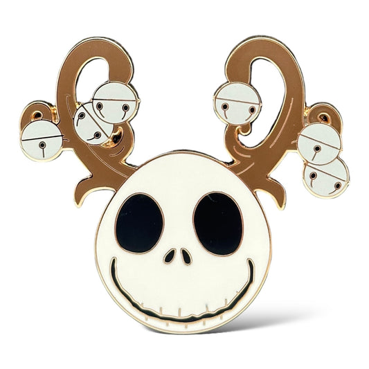 DSSH Holiday Antlers Christmas Bells Jack Skellington Pin