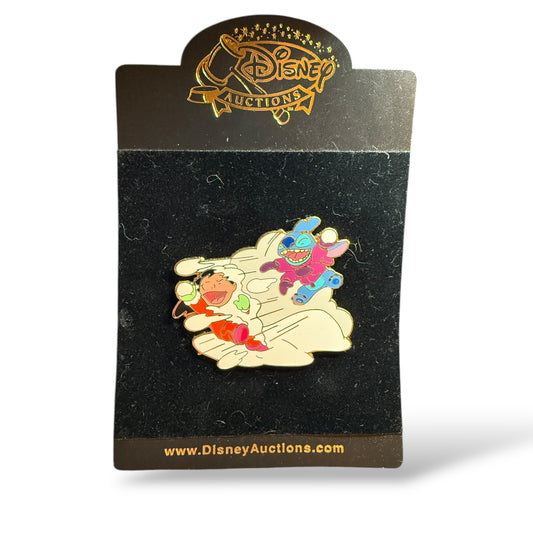 Disney Auctions Winter Lilo and Stitch Snowball Fight Pin