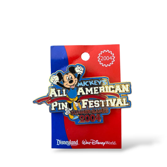 DLR Mickey's All American Pin Trading Festival Summer Games 2004 Logo Pin