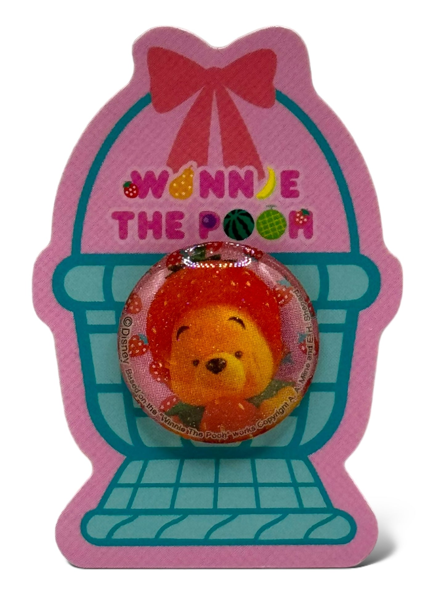 JDS Pooh Strawberry Fruit Dome Pin