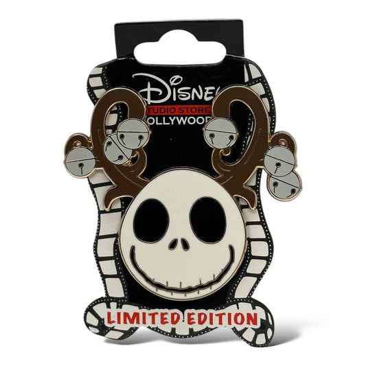 DSSH Holiday Antlers Christmas Bells Jack Skellington Pin