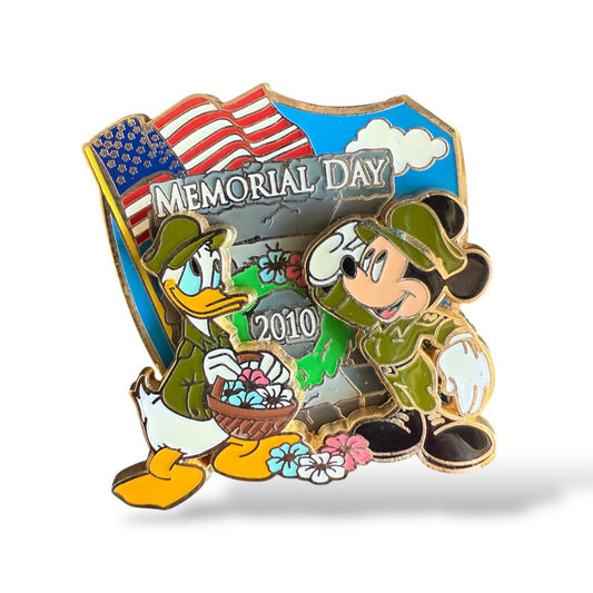 Disney Parks Memorial Day 2010 Donald Duck and Mickey Mouse Pin
