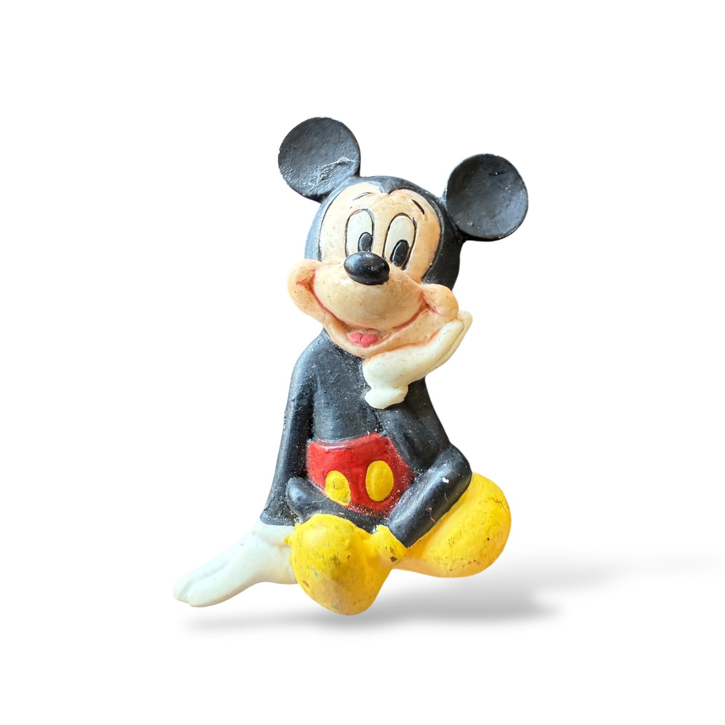 Disney Parks Polymer Clay Mickey Mouse Sitting in Thought Pin