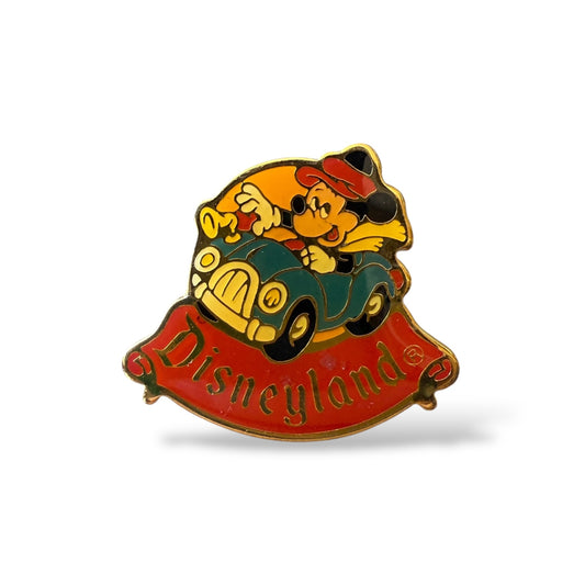 DLR Mickey Driving Car Convertible Disneyland Banner Pin