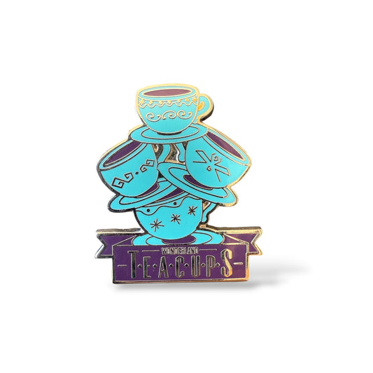 DLR Disney Mascots Mystery Wonderland Teacups Pin
