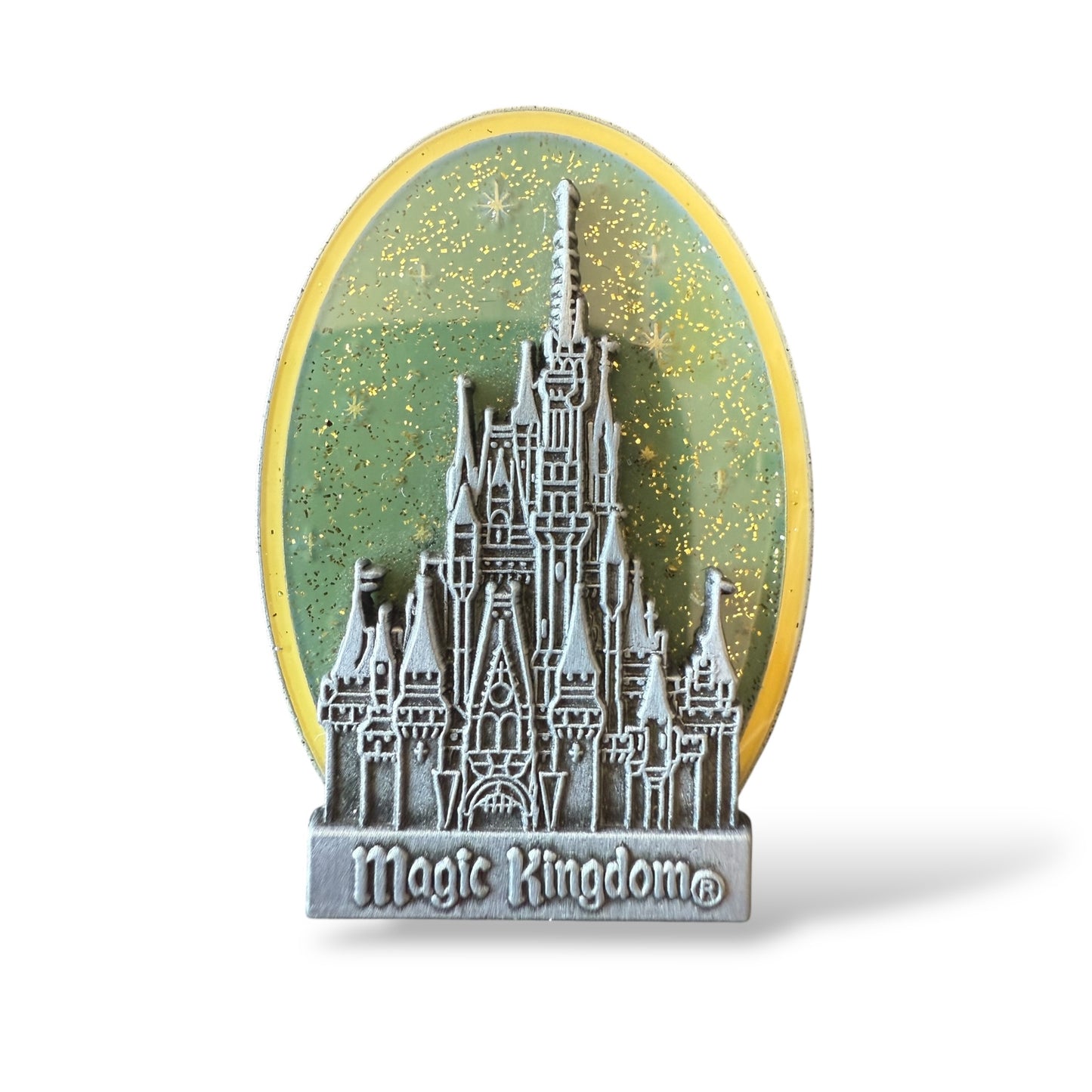 WDW Magic Kingdom Cinderella's Castle Green Glitter Pin