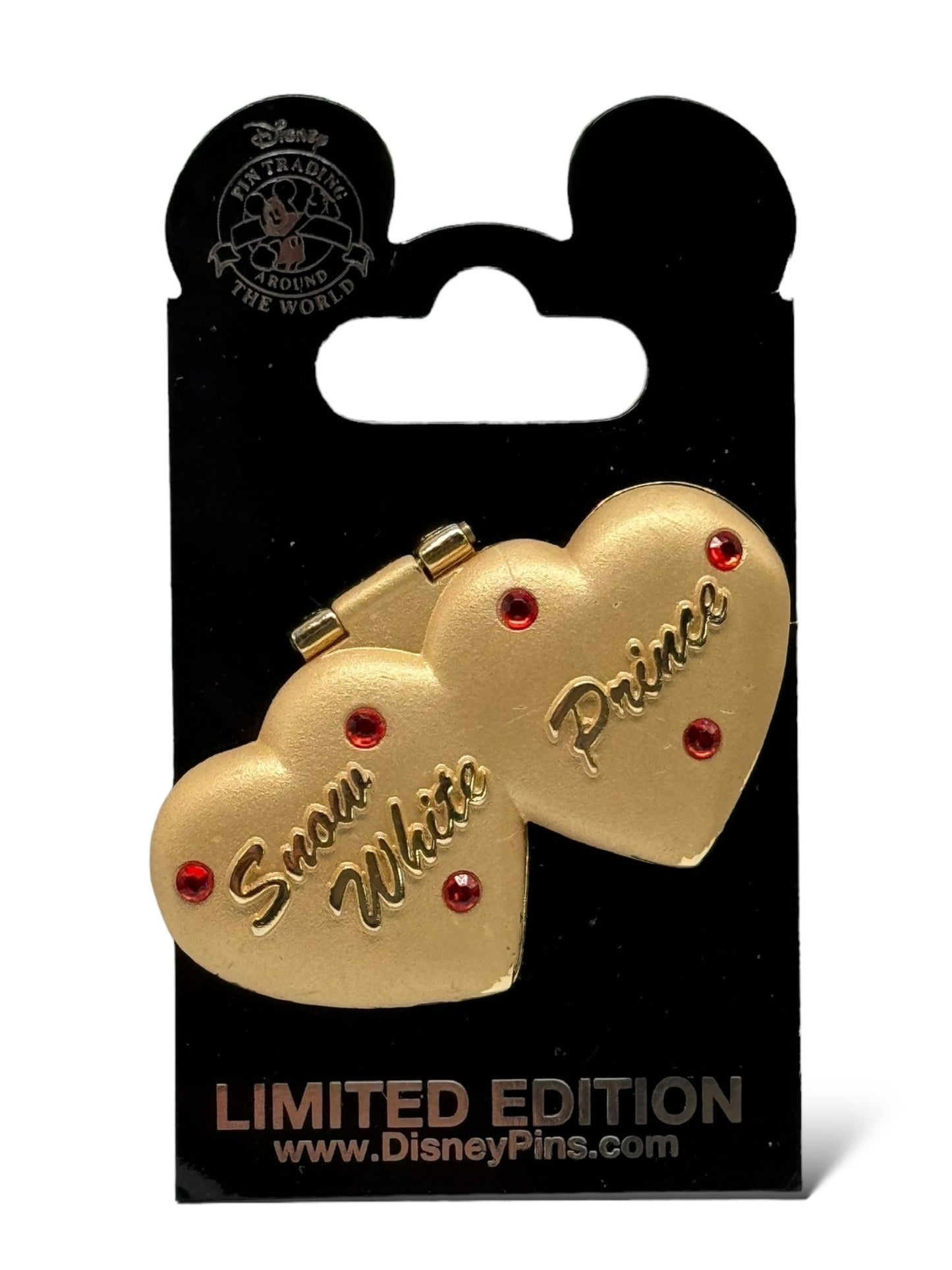 DLR Two Hearts Snow White & Prince Jeweled Hinged Pin