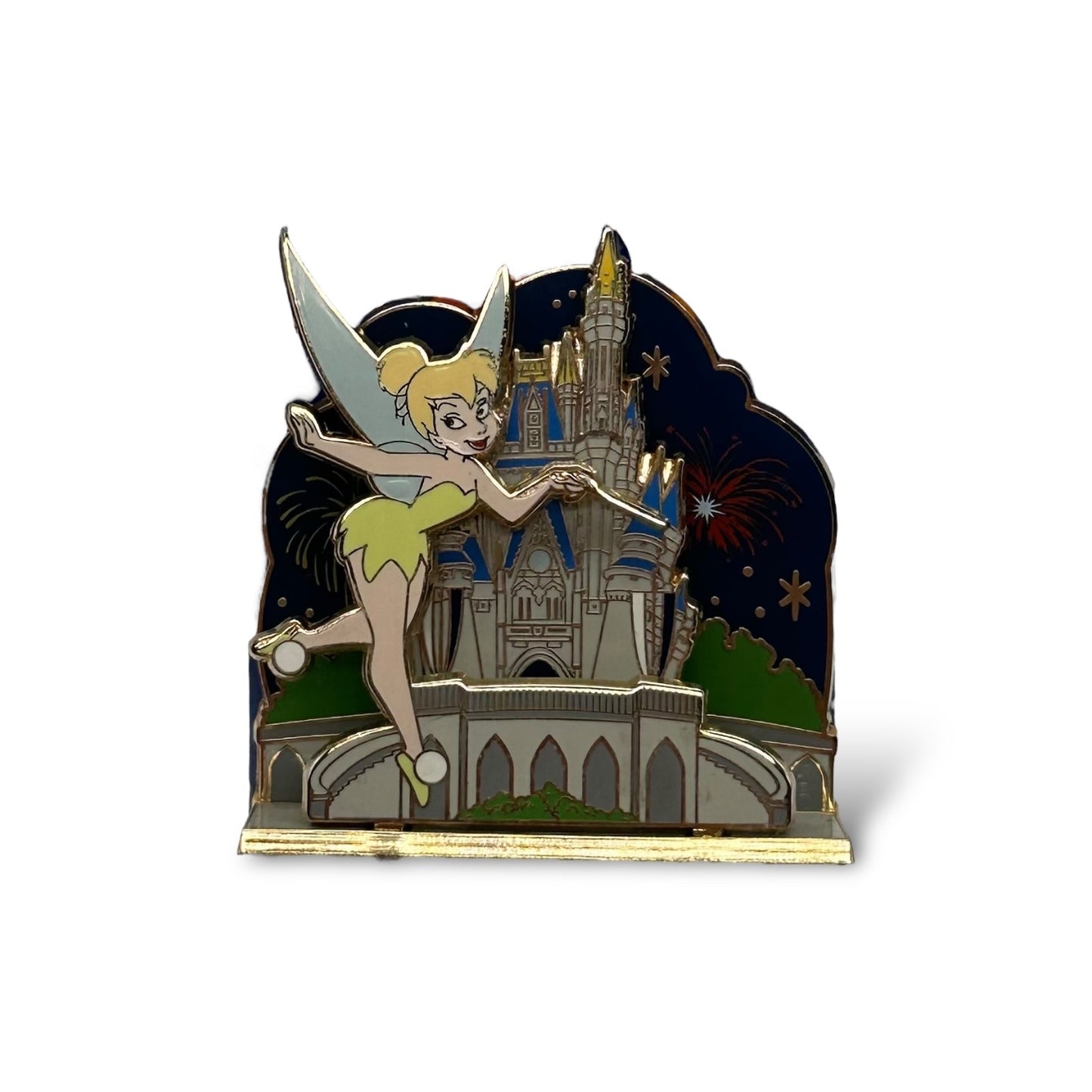 WDW 3D Attractions Diorama Cinderella Castle Tinker Bell Pin