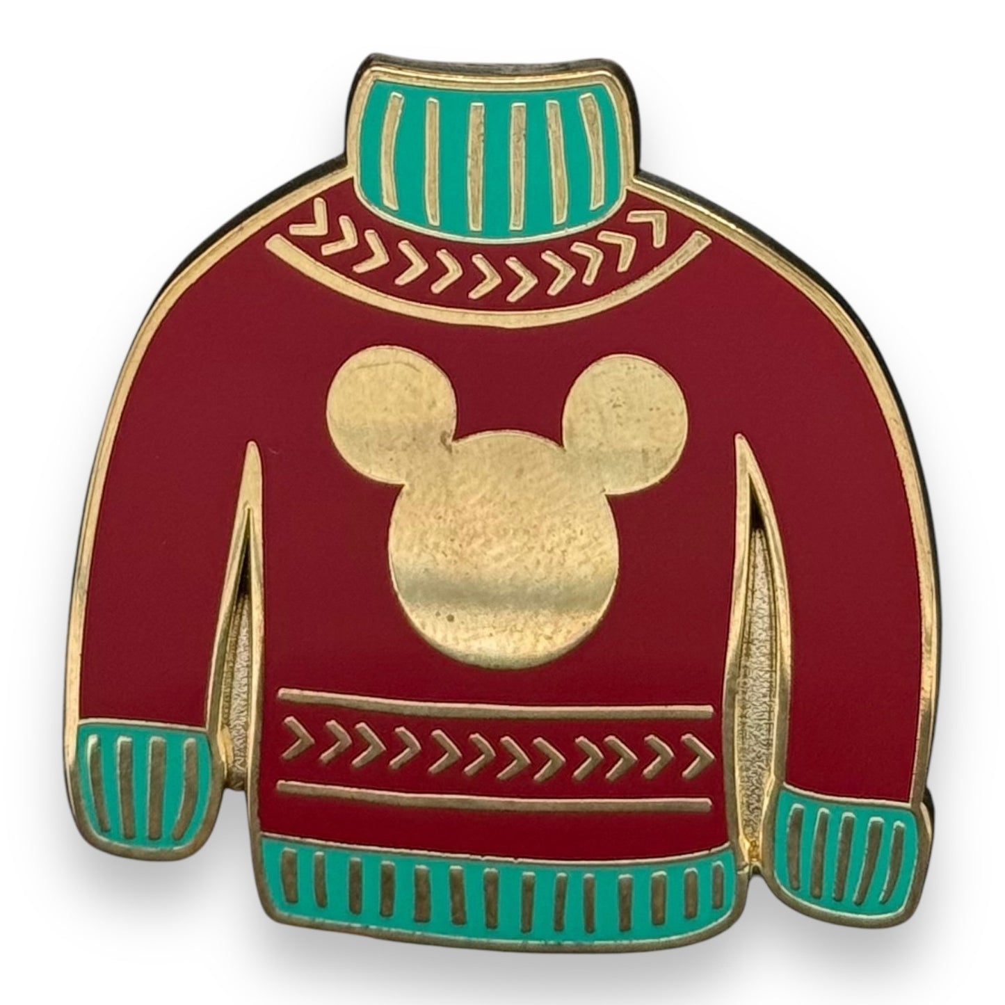 Disney Parks Holiday 2018  Red & Green Sweater 2 Pin Set