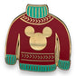 Disney Parks Holiday 2018  Red & Green Sweater 2 Pin Set