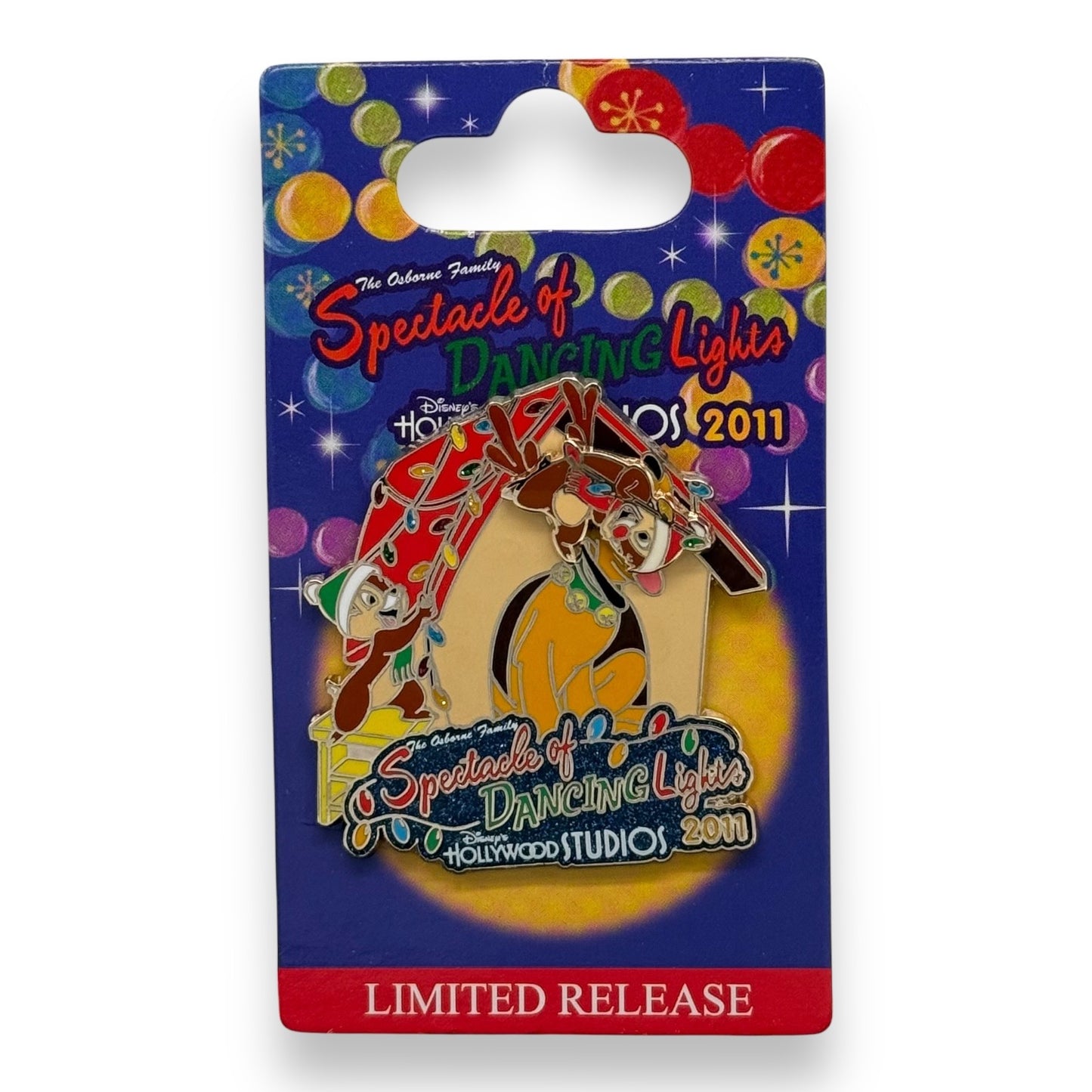 WDW The Osborne Family Spectacle of Dancing Lights 2011 Pluto and Chip n' Dale Pin