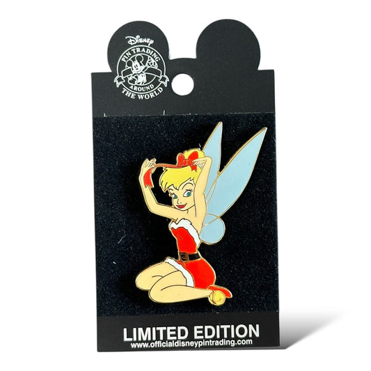 Disney Shopping Tinker Bell Christmas Red Dress Pin