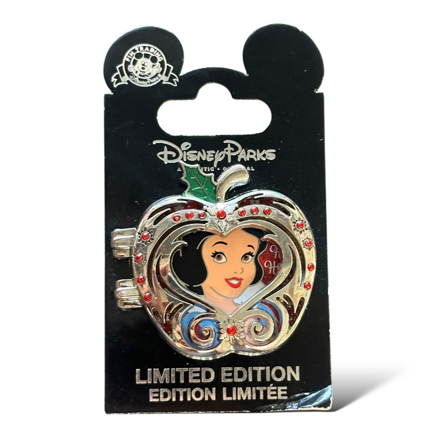 DEC Holiday 2017 Silver Snow White Apple Pin