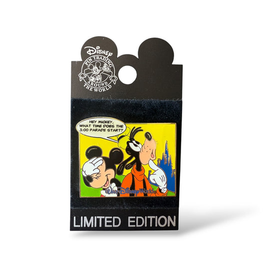 WDW Comics Goofy and Mickey 3:00 Parade Pin