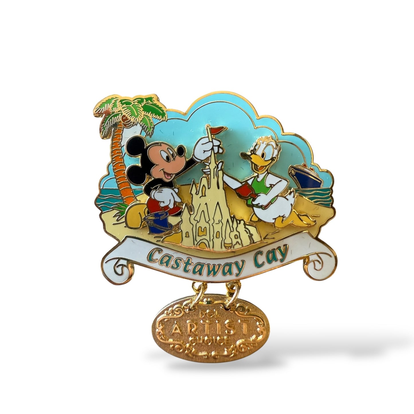 DCL Artist Choice Castaway Cay Mickey & Donald Dangle Pin