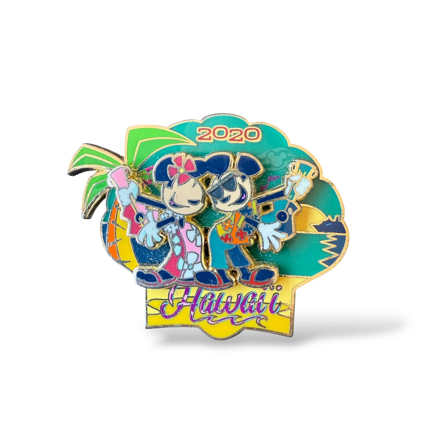 *Damaged * DCL 2020 Hawaii Mickey and Minnie Pin
