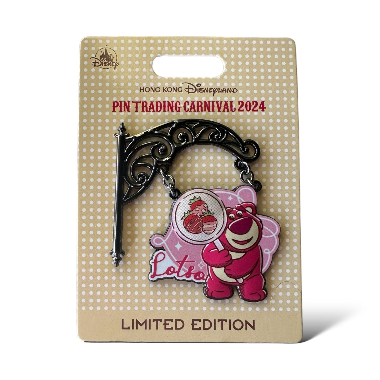 HKDL Pin Trading Carnival 2024 Dessert Signs Lotso Pin