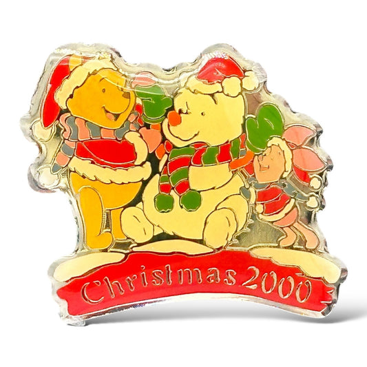 TDR Christmas 2000 Pooh & Piglet Snowman Pin