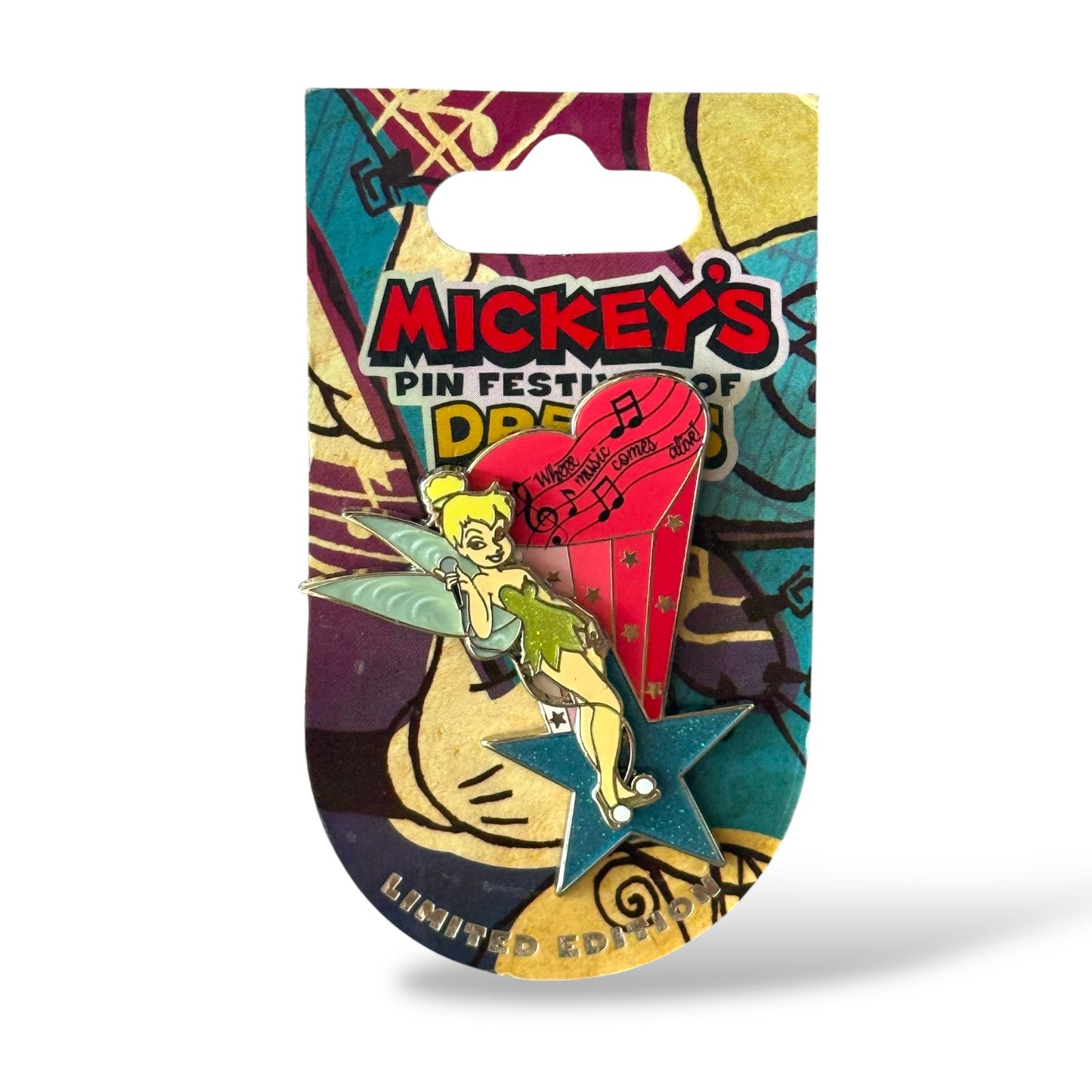 DLR Mickey's Pin Festival of Dreams Music Collection Tinker Bell Pin