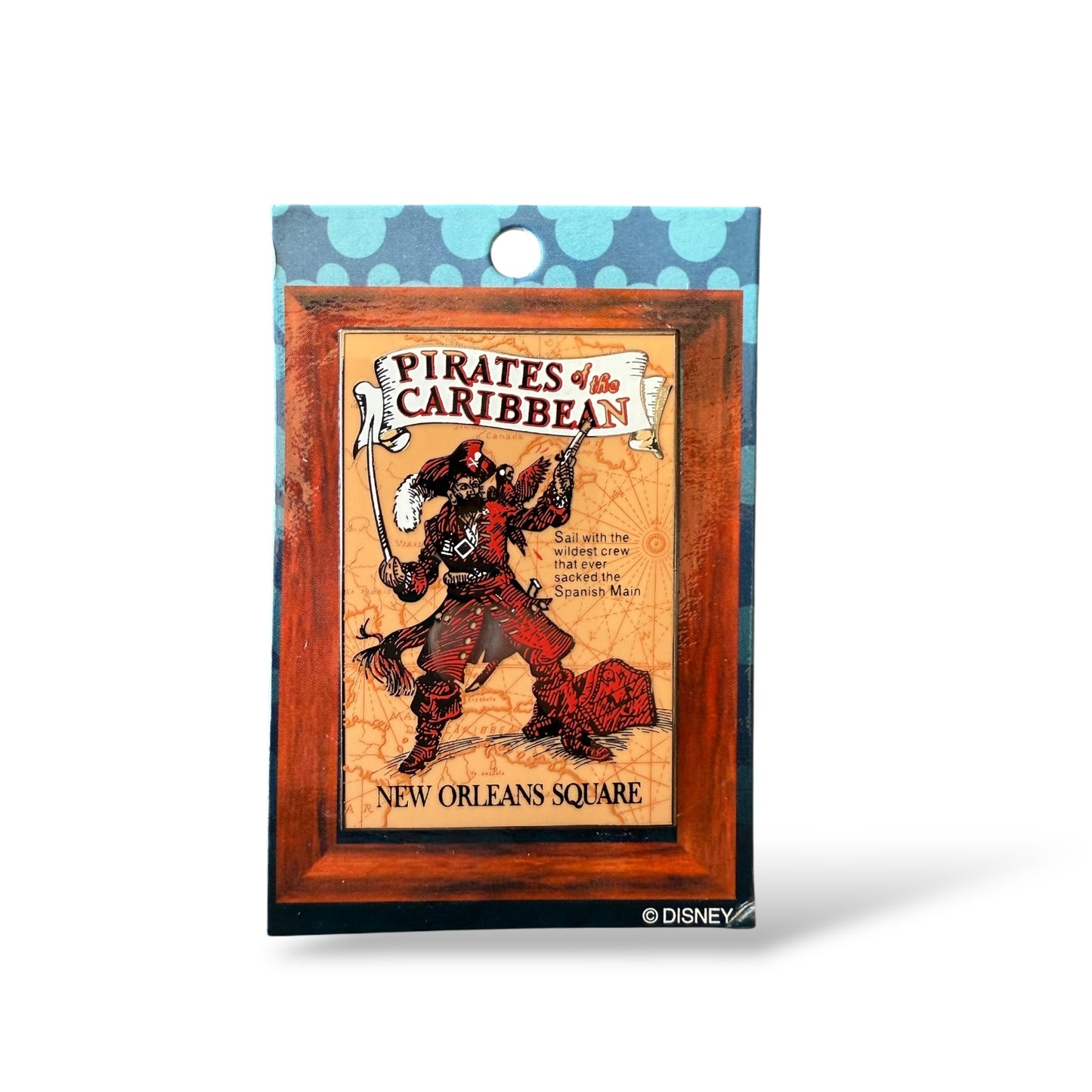DLR Framed Attraction Poster Pirates of The Caribbean Pin