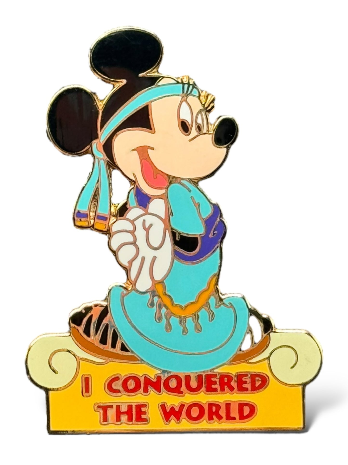 WDW I Conquered The World Minnie Pin