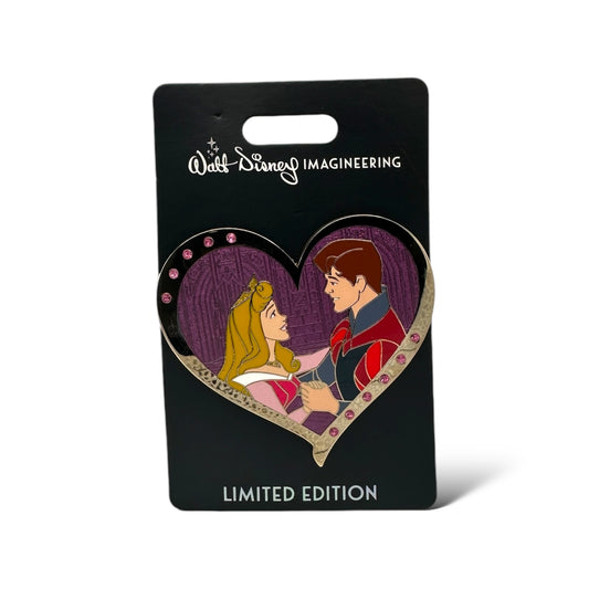 WDI Valentine Jeweled Heart Aurora and Phillip Pin