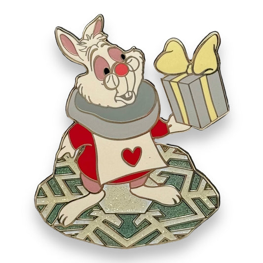 Disney Shopping Alice in Wonderland Snowflake White Rabbit Pin