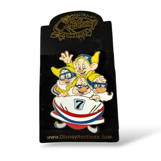 Disney Auctions Winter Sports Bobsledding Dwarfs Pin