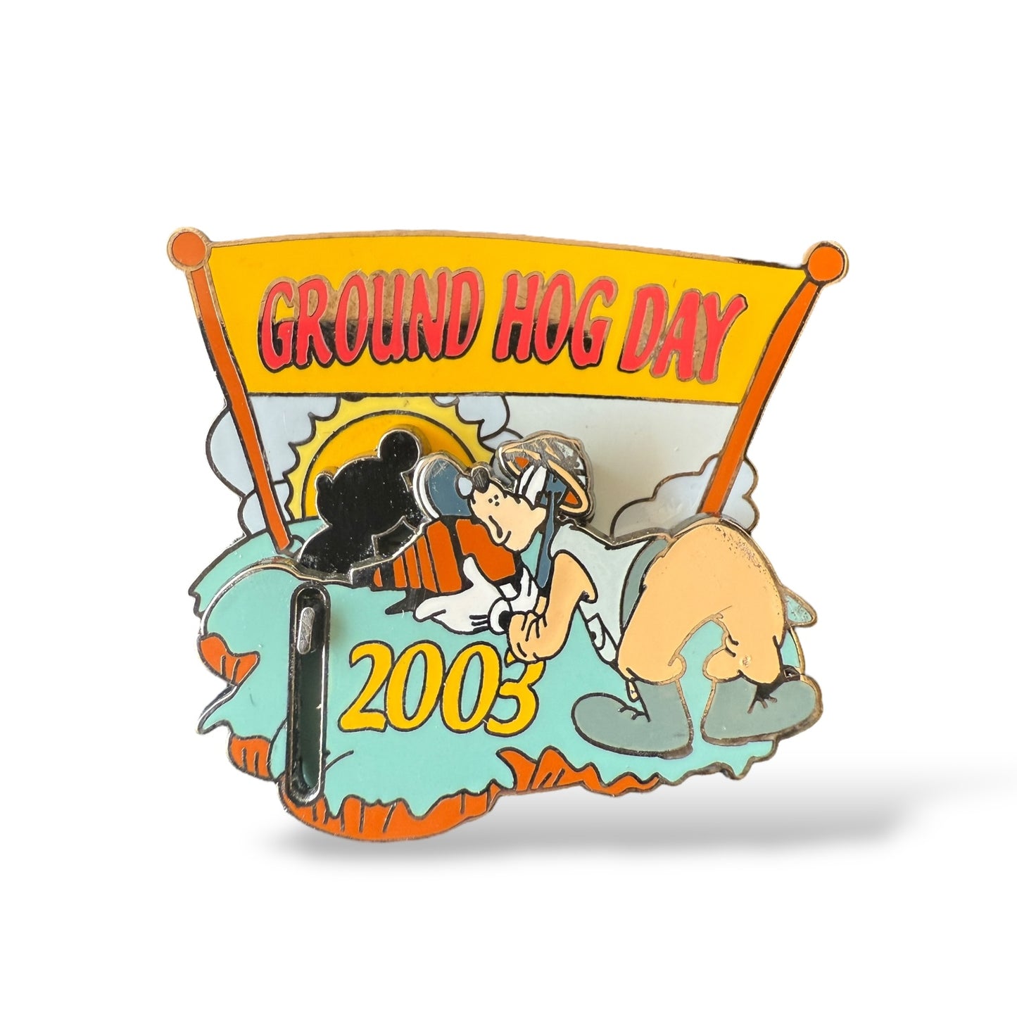 WDW Groundhog Day 2003 Goofy Slider Pin