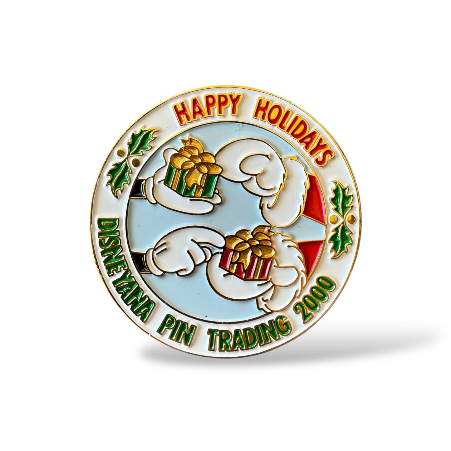 Happy Holidays Disneyana Pin Trading 2000 White Banner Fantasy Pin