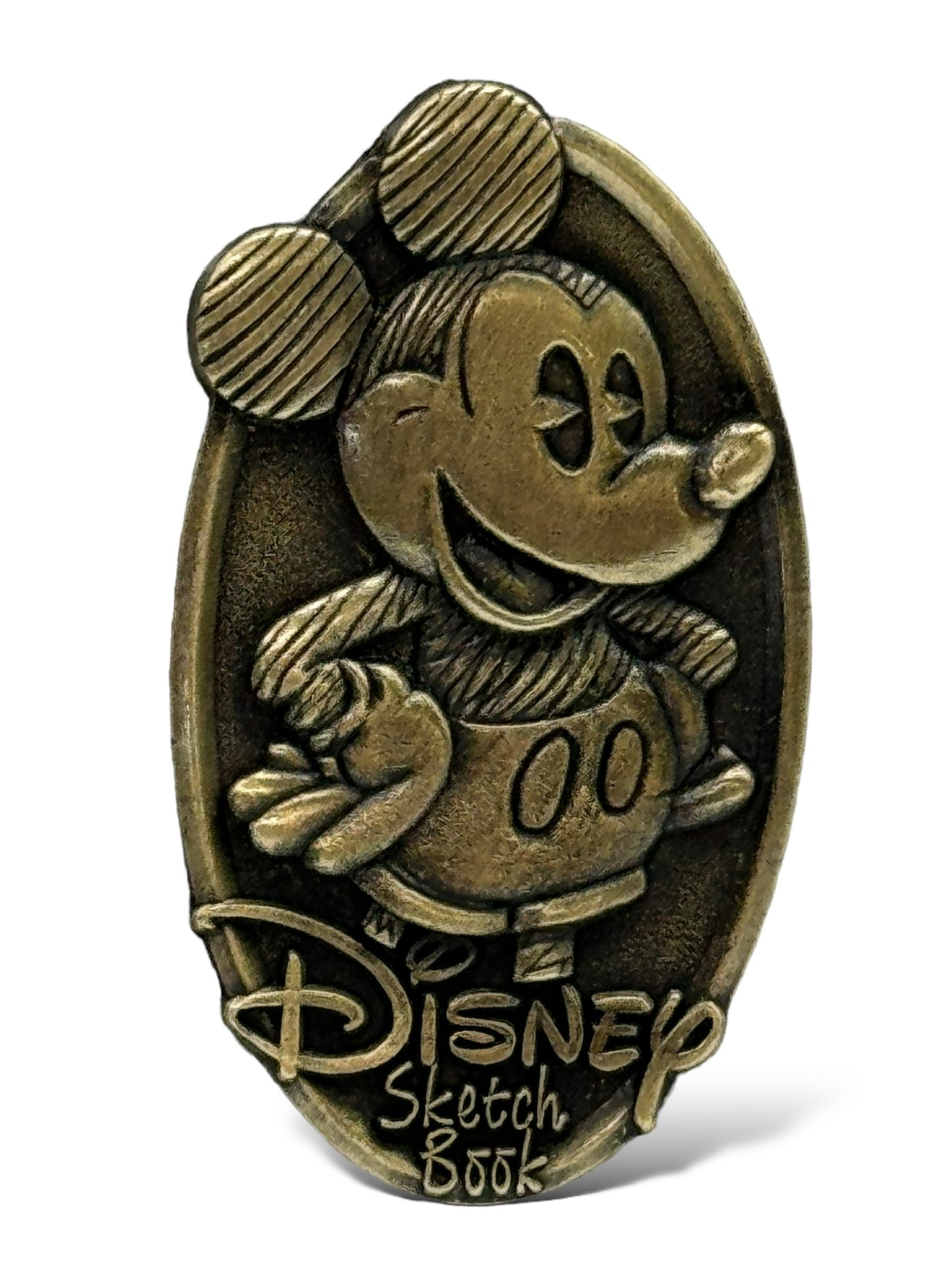 JDS Bronze Disney Sketch Book Mickey Pin