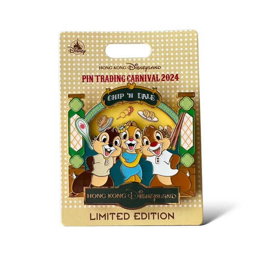 HKDL Pin Trading Carnival 2024 Chip n' Dale with Clarice Spinner Pin