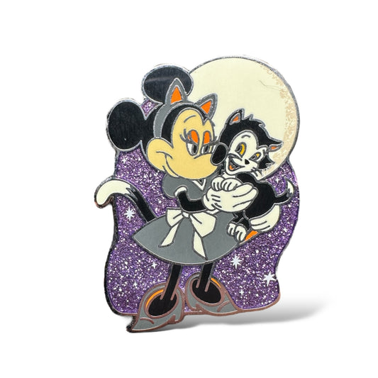 Disney Parks Minnie Mouse With Figaro Halloween Pin