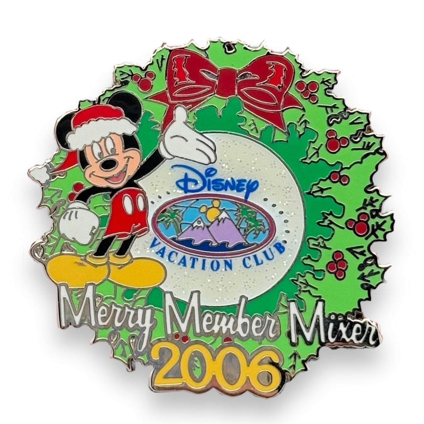 DVC Merry Member Mixer 2006 Mickey Mouse with Wreath Pin