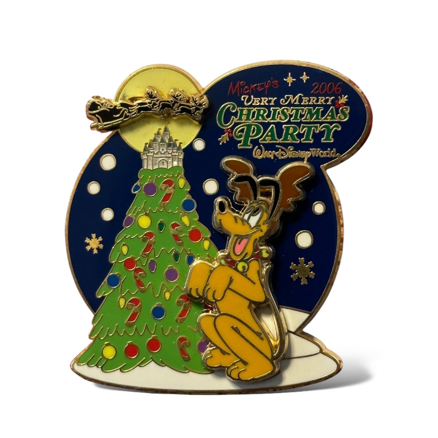 WDW Mickey's Very Merry Christmas Party 2006 Pluto Slider Pin