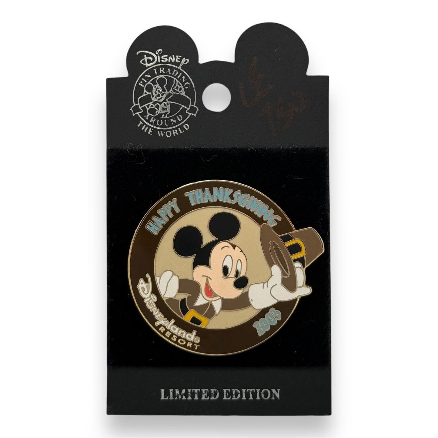 DLR Happy Thanksgiving 2003 Pilgrim Mickey Pin