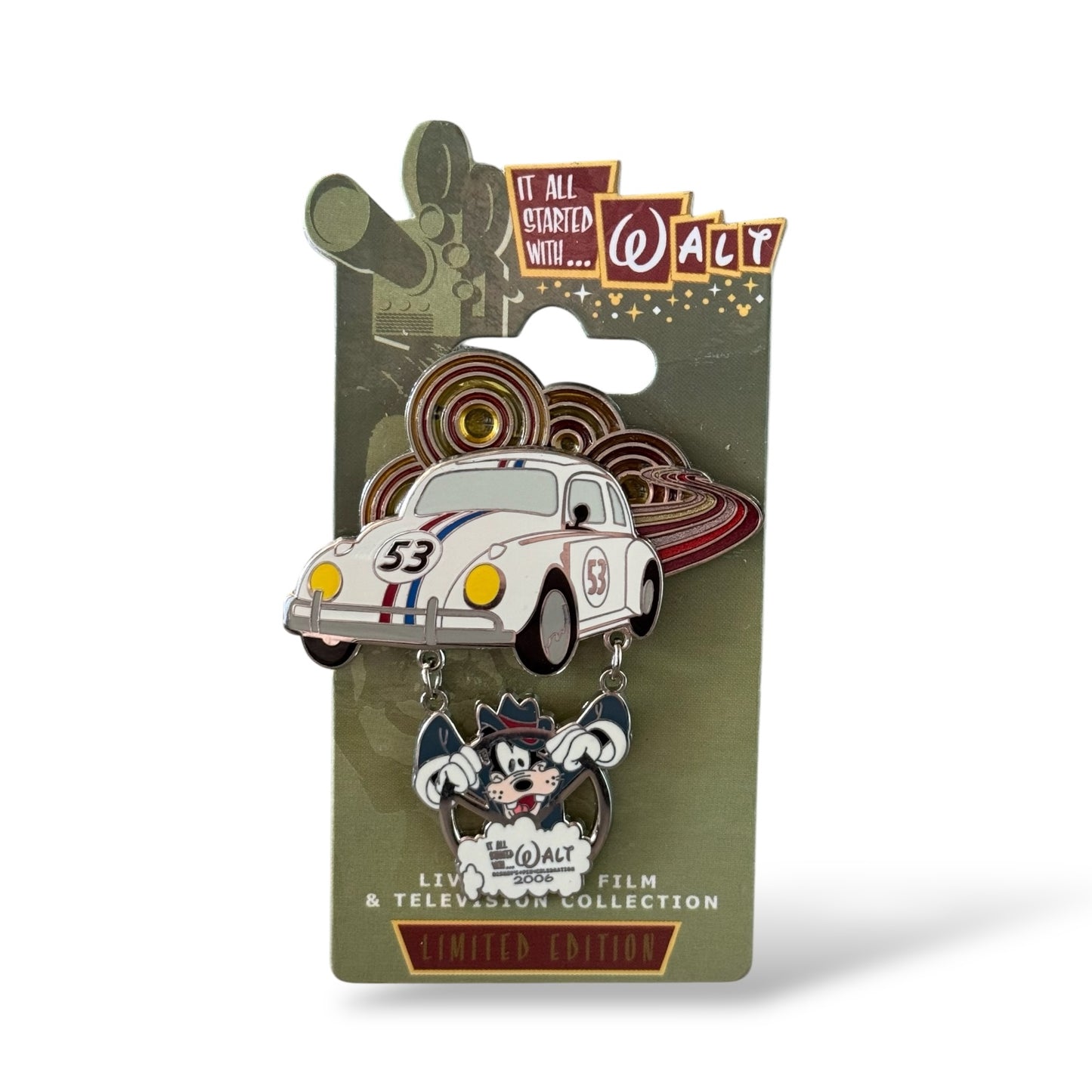 WDW It All Started With Walt Film and Television Goofy and Herbie Pin