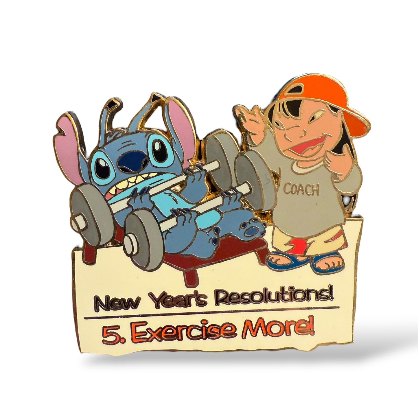 Disney Auctions New Year Resolutions Lilo & Stitch Exercise More Pin