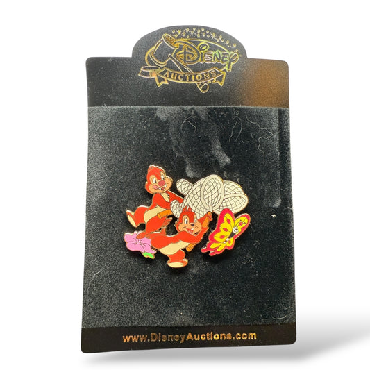 Disney Auctions Chip n' Dale With Butterfly Pin