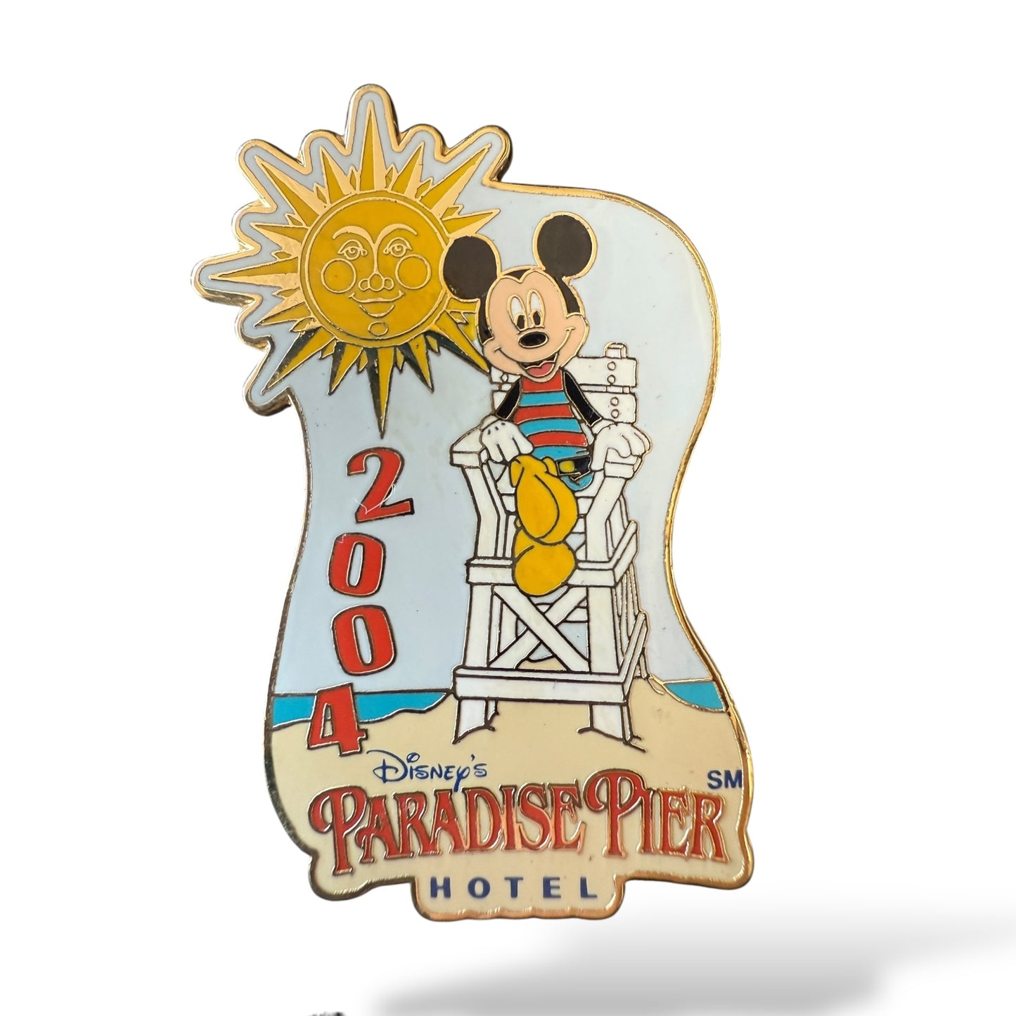 DLR Paradise Pier Hotel Lifeguard Mickey 2004 Pin