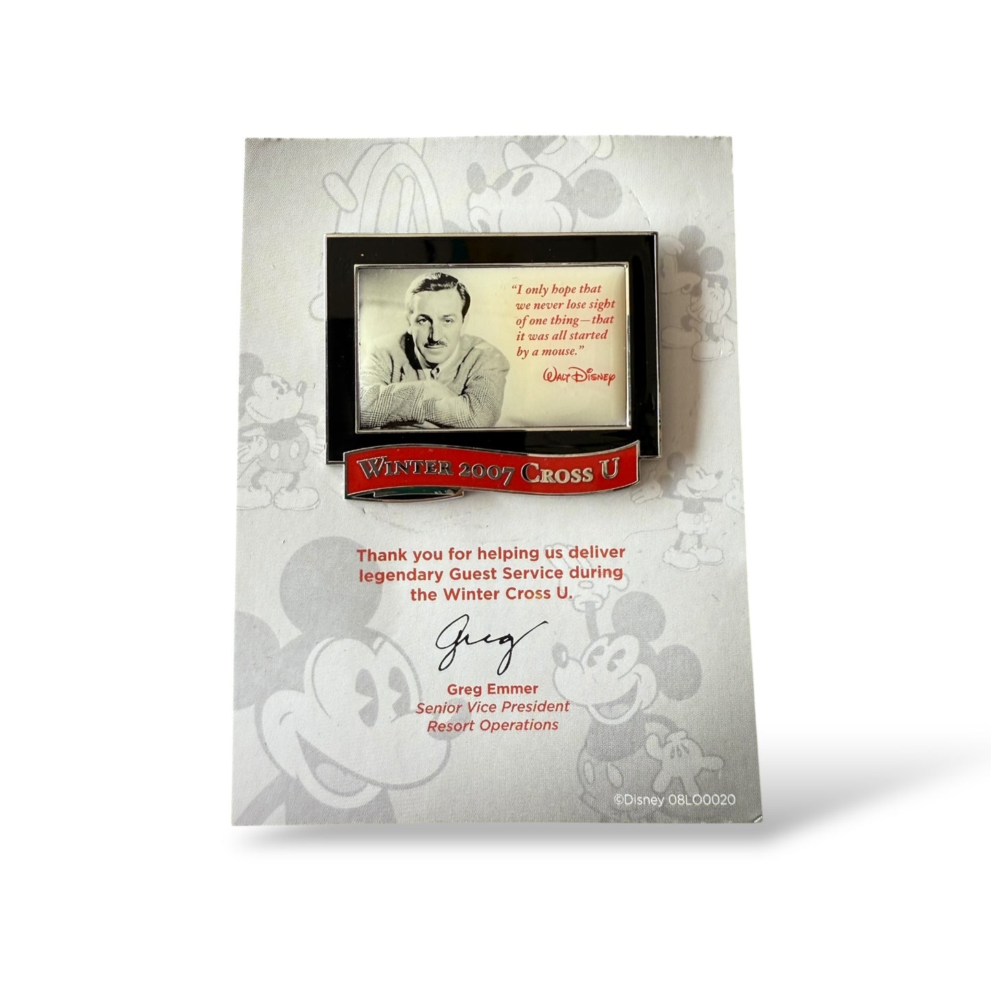 DEC Cross-U Winter 2007 Walt Disney Pin