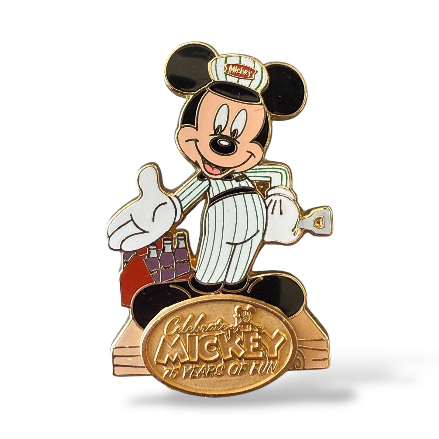 DCA Mickey's 75th Pin Quest Soda Delivery Man Completer Pin