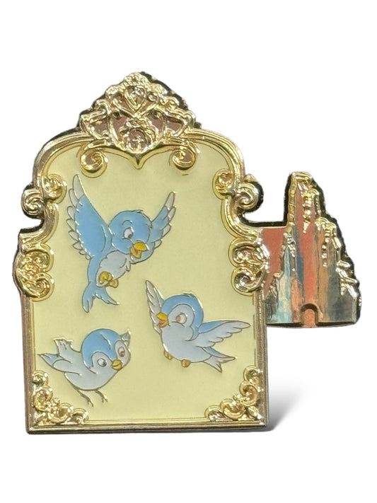 HKDL Pin Trading Carnival Princess Castle Mystery Blue Birds Pin